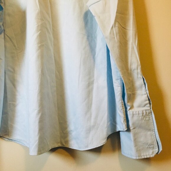 Perry Ellis Portfolio Classic Fit Luxury Cotton Pale Blue Dress Shirt - Picture 10 of 16